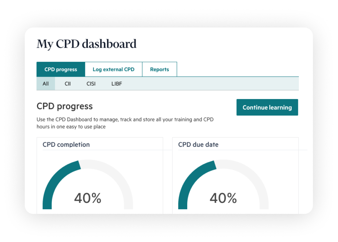 Monitor CPD progress screenshot